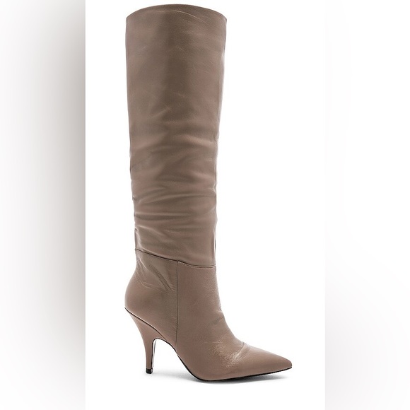 NIB Kendall + Kylie Calla Leather Slouch Boot in Taupe Leather - Size 8 - Picture 4 of 15